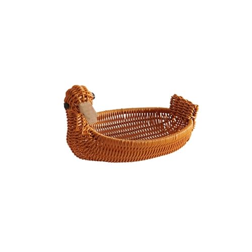Obstschale Rattan Obstkorb Vintage handgewebtes Aufbewahrungsbetrag Körbe getrockneter Obst Snacks Korb Obstkorb (groß) von KXQYIKYI