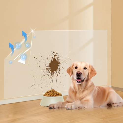 KXVXXV Elektrostatische Wandschutzfolie Selbstklebend 40 × 300 cm, Wandschutz Klebefolie Transparent Wandfolie Selbstklebend Spritzschutz Wand Klebefolie Küche von KXVXXV