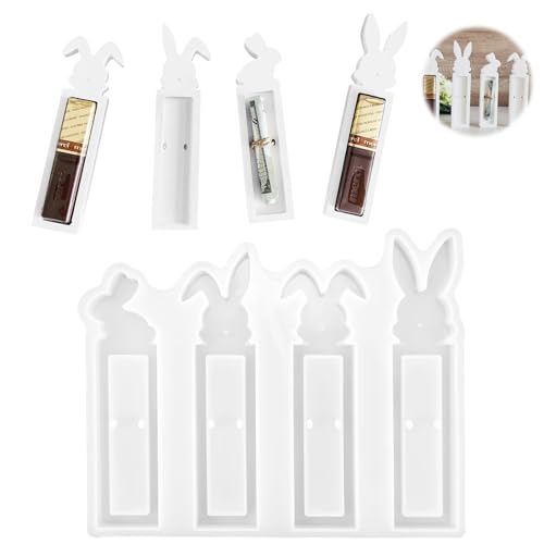 Silikonform Ostern 4 Stück Silikonformen Gießformen Hase Gießformen Silikon Geldgeschenk Giessformen Silikon für DIY Bastelarbeiten, Pflaster, Kerzen von KXVXXV