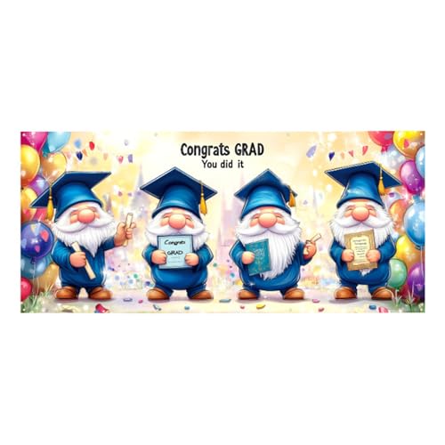 Banner der Klasse 2025, Glückwunschbanner für Abschlussfeier, Party, Garagentore, Dekorationen (Farbe 04,2 x 1,5 m) von KXWDKJ