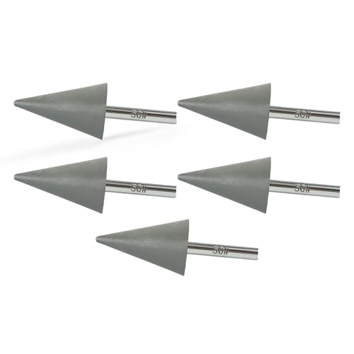 Diamant-Schleif-Bits, 5 Stück, Körnung 50, für die Verarbeitung der Details von Innenecken, Lochwänden und Schnitzmarkierungen (7,6 x 2,5 cm) von KXWDKJ