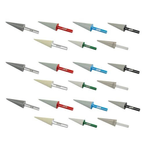 Diamant-Schleif-Bits, 7,2 x 1,5 cm, 3 Stück je 50, 100, 200, 400, 800, 1500, 3000, Körnung 21 Stück, Diamantbohrer für die Verarbeitung der Details von Innenecken, Lochwänden und Schnitzspuren von KXWDKJ