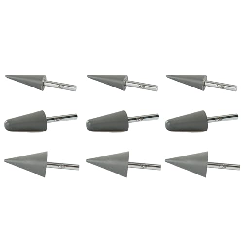 Diamantbohrer, Körnung 50, 3 Stück je 7,6 x 2,5 cm, 7,2 x 1,5 cm, 7,1 x 2,1 cm, 9 Stück Diamant-Bits für elektrische Schleifmaschinen und Handbohrmaschinen zur Verarbeitung der Details von Innenecken von KXWDKJ