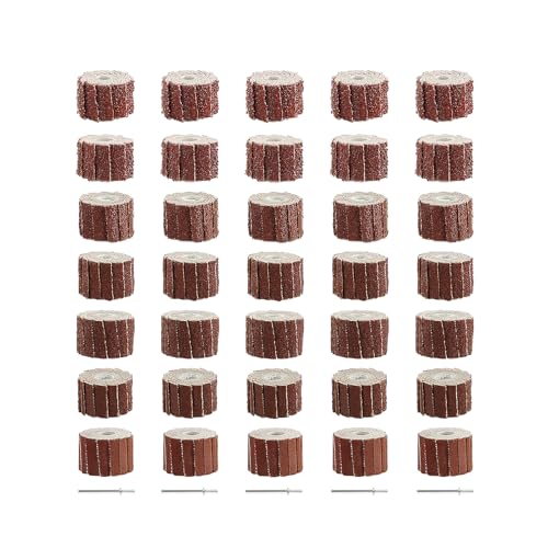 Fächerscheibe, 0,8 x 0,8 cm, 5 Stück je 80, 120, 180, 240, 320, 400, 600, Körnung 35 Stück, für Metallschleifen, Polieren und Rostentfernung Fächerscheibe, 0,8 x 0,8 cm, 5 Stück je 80, 120, 180, 240, 320, 400, 600, Körnung 35 Stück, für Metallschleifen, Polieren und Rostentfernung von KXWDKJ