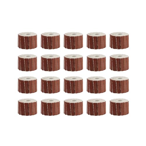 Fächerscheiben, 20 Stück, Körnung 600 und 0,3 cm Verbindungsstange zum Holzschleifen, Polieren und Trimmen (8 mm) von KXWDKJ