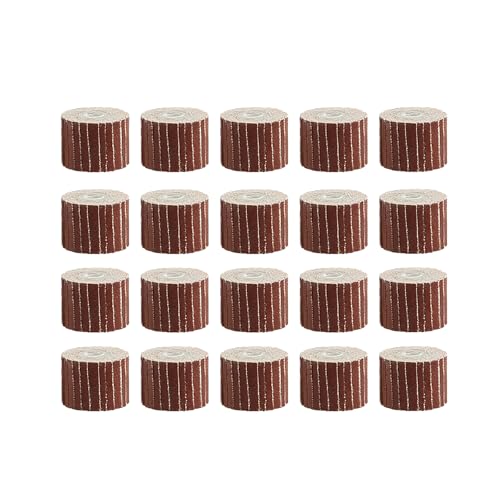 Fächerschleifer, Fächerscheibe, 20 Stück, 1 x 1 cm und 0,3 cm Verbindungsstange zum Schleifen und Polieren von Holzprodukten in metallurgischen Maschinen (Körnung 600) von KXWDKJ