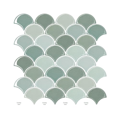 Fliesenlüfterform, wasserdicht, öldicht, 30 x 30 cm, für Küche, Badezimmer, Schlafzimmer, Wohnzimmer, Treppendekoration (Farbe 05, 10 Stück) von KXWDKJ