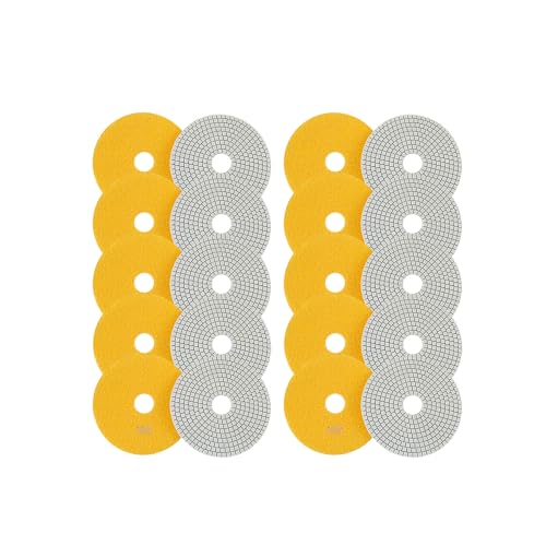 Fliesenpolierpads für Schleifmaschine, Granitpolierohrenpads, 100 Stück feuchte Bohnen zum Polieren, Wasserschleifmaschine (6 Zoll) von KXWDKJ