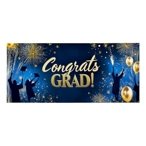 Garagentor-Banner mit Aufschrift "Congratulations", Abschlussbanner 2025 für Garagentore (Farbe 03,2 x 1,5 m) von KXWDKJ