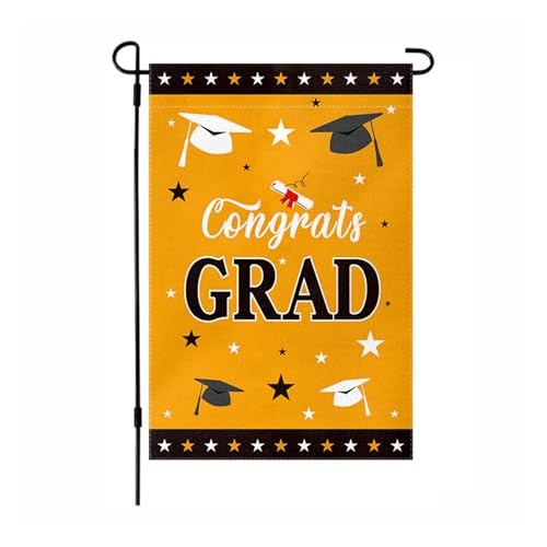 Gartenflagge, Abschlussflagge, 45,7 x 30,5 cm, für Abschlussfeiern, Party-Dekorationen (Farbe 07) von KXWDKJ