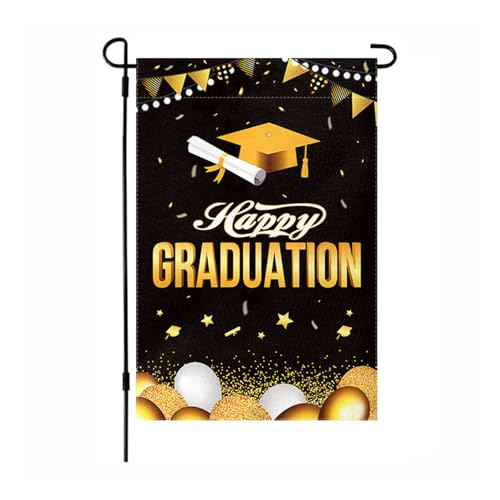 Gartenflagge zum Schulabschluss, 45,7 x 30,5 cm, für Party-Dekorationen (Farbe 06) von KXWDKJ