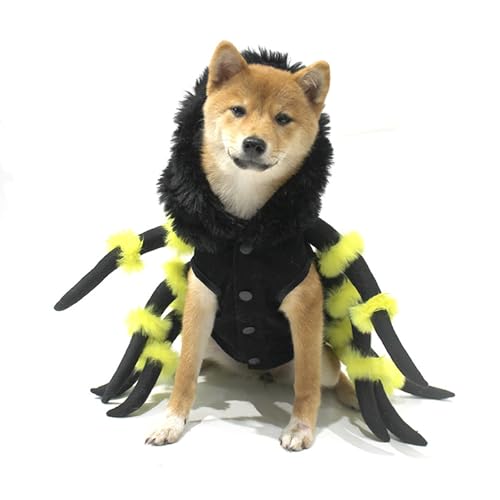 Haustier-Halloween-Kostüm für Hunde, Halloween-Spinnenkostüm für Schnauzer, Beagles, Französische Bulldogge, Mini-Pincher, Größe XXL von KXWDKJ
