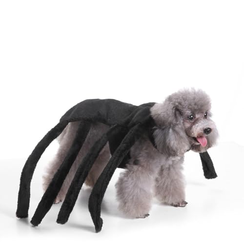 Haustier-Halloween-Kostüme für Hunde, lustige Spinne für Schnauzer, Beagles, Französische Bulldogge, Mini-Pincher, Größe S von KXWDKJ