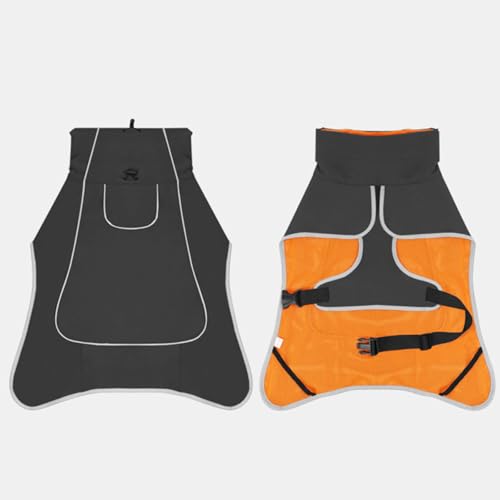 Hunde-Regenmantel für große Hunde, große Hunde, mit Schnalle auf der Rückseite, für Outdoor-Abenteuer, Spaziergänge, Schwarz, Größe XS von KXWDKJ