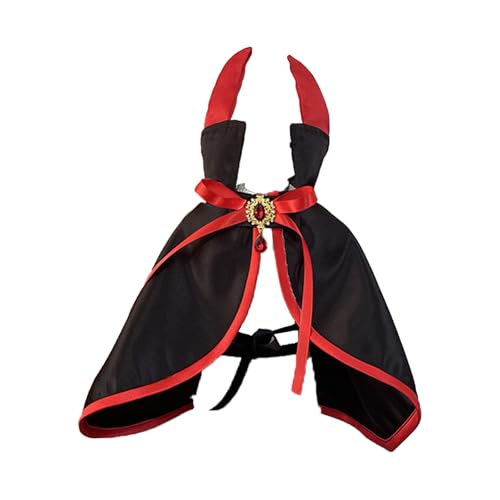 Hundekostüm, Halloween, Umhang für kleine, mittelgroße Hunde, Katzen (Rot 02, 2XL) von KXWDKJ