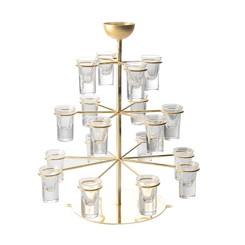 KXWDKJ Transparente Schnapsgläser, Party-Schnapsgläser, mit Gestell, für Whiskey, Tequila, Liköre, Party-Kollektion, 18 Stück von KXWDKJ