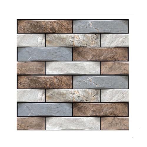 Küchenrückwand zum Abziehen und Aufkleben, 30 x 30 cm, wasserdicht, öldicht, mit selbstklebender Rückseite, für Küche, Badezimmer, Dekoration (Farbe 06, 10 Stück) von KXWDKJ
