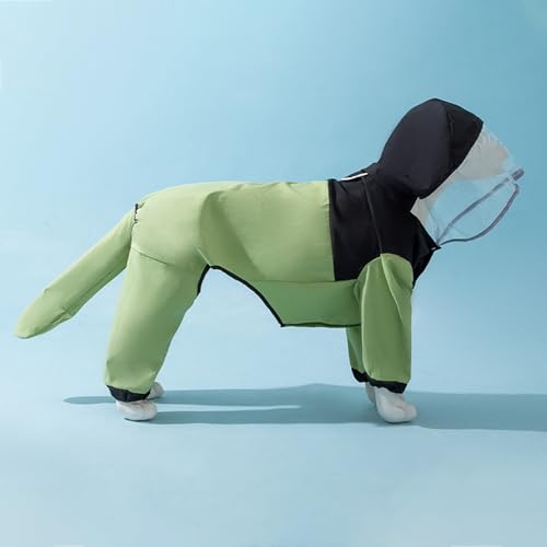 Regenjacke für Hunde, große Hunde, wasserdicht, für mittelgroße und große Hunde wie Golden Retriever, Labrador, Dobermänner und Schäferhunde (Grün, 8XL) von KXWDKJ
