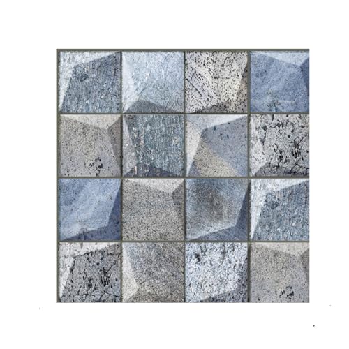 Wandfliesen zum Abziehen und Aufkleben, 30 x 30 cm, wasserdicht, öldicht, mit selbstklebender Rückseite, für Küche, Badezimmer, Dekoration (Farbe 02, 10 Stück) von KXWDKJ