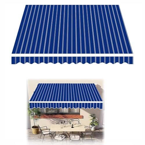 Ersatzstoff für Außenmarkise, einziehbar, Polyester-Segeltuch, Fenster-Sonnenschutz, 250 x 200 cm von KXWOQ3ED