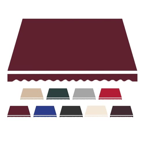 KXWOQ3ED Markisenbespannung für Einziehbare Balkonmarkisen, Markisen Ersatzstoff mit Volant, Markise Canvas Wasserdichtes Markisenstoff Markisentuch für Fenster Tür Markt(Burgundy,8x6.5ft/250x200cm) KXWOQ3ED Markisenbespannung für Einziehbare Balkonmarkisen, Markisen Ersatzstoff mit Volant, Markise Canvas Wasserdichtes Markisenstoff Markisentuch für Fenster Tür Markt(Burgundy,8x6.5ft/250x200cm) von KXWOQ3ED