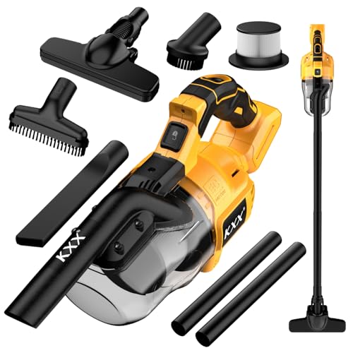 Kabelloser Staubsauger für De-Walt 20 V Akku, 5 in 1 Handstaubsauger mit 500 W leistungsstarkem Motor, 46 CFM Tragbarer Handstaubsauger mit Filtration HEPA für Boden, Teppich, Auto (Batterie nicht im von KXX