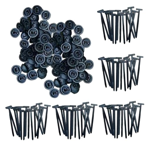 100 pcs Kabelbindungsschnalle Nylondrahtkrawatten mit Stiftknopf Design Stoßfänger Halterclips Auto Kunststoff Nieten Fäulelement von KYEQATY