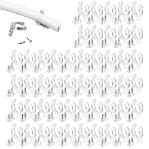 50 pcs LED -Seilleuchtenhalter mit 100 Stcs Schrauben unsichtbare klare PC -Seilleuchten Montageklammern perfekt für Weihnachtsleuchten Party LED -Streifen Deck Ziegelstein 50 pcs LED -Seilleuchtenhalter mit 100 Stcs Schrauben unsichtbare klare PC -Seilleuchten Montageklammern perfekt für Weihnachtsleuchten Party LED -Streifen Deck Ziegelstein von KYEQATY