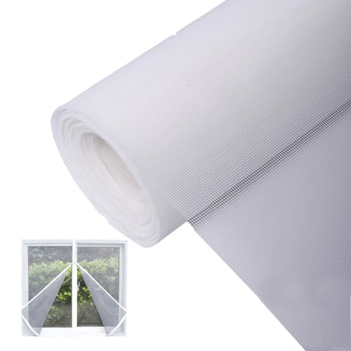 Fensterbildschirm-Netz 7x10ft Selbstklebender PP-verdickter Schnitzer Fenstergitter Bildschirm Austausch mit fein von KYEQATY