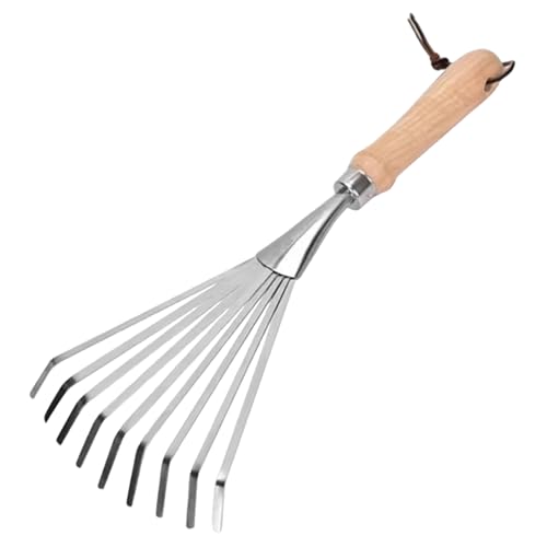 Garden Rake Sturdy Small Hand Rake mit ergonomischem Griff kompakt tragbares Gartenhandwerkzeuge perfekt zum Gartenbetrieb der Gartenblütenblütenbetten perfekt Garden Rake Sturdy Small Hand Rake mit ergonomischem Griff kompakt tragbares Gartenhandwerkzeuge perfekt zum Gartenbetrieb der Gartenblütenblütenbetten perfekt von KYEQATY