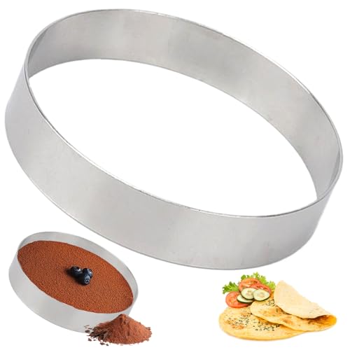 KYEQATY Backringe Biskuitschneider Backteig Crumpet Ringe Nicht -Stahlstahl Ringform Metall 7 Zoll Gebäck zum Backen von Muffins Pizza Silber KYEQATY Backringe Biskuitschneider Backteig Crumpet Ringe Nicht -Stahlstahl Ringform Metall 7 Zoll Gebäck zum Backen von Muffins Pizza Silber von KYEQATY
