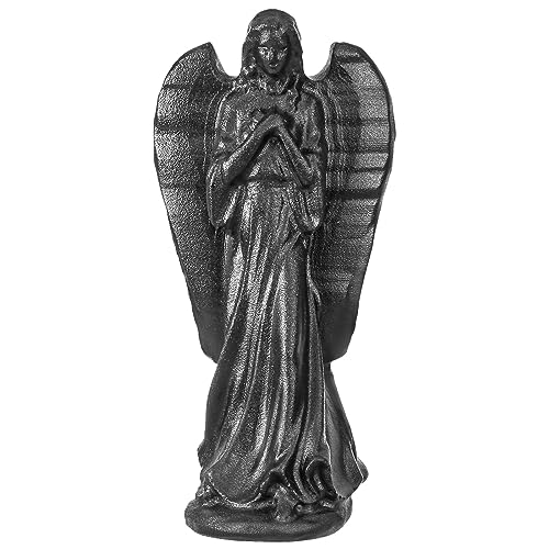 KYEYGWO Geschnitzte Obsidian Kristall Engel Figur Deko, 8,5 cm Stein Schutzengel Statue Heilstein Taschenengel Skulptur Talisman Friedensengel Sammlerfigur Glücksbringer Fengshui Ornament von KYEYGWO