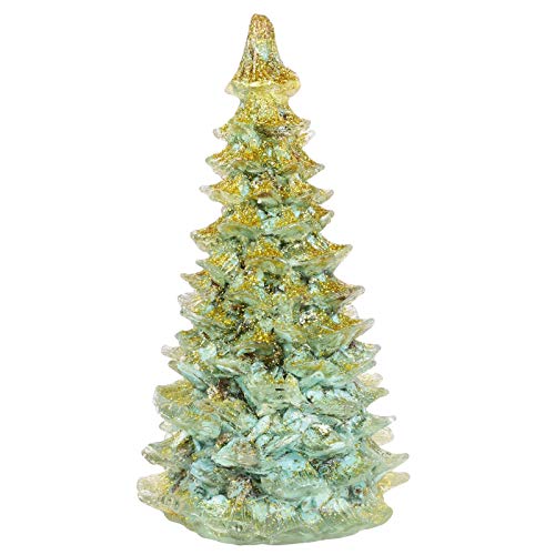 KYEYGWO Howlith Türkis Heilung Kristall Mini Weihnachtsbaum mit Trommelsteine, Stein Tannenbaum Ornament Weihnachtsdeko Künstlicher Christbaum Tischdeko für Haus Laden Büro, 9 cm von KYEYGWO