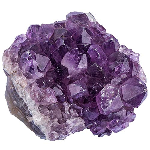 KYEYGWO Natürlichen Amethyst Drusensegment Rohstück, Unregelmäßige Naturstück Dekorative Steine Drusenstück, Reiki Heilung Kristall Cluster Specimen Edelstein Fengshui Ornamente von KYEYGWO