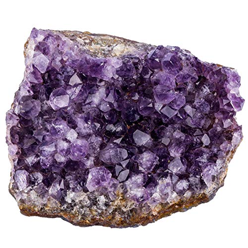 KYEYGWO Natürlichen Amethyst Drusensegment Rohstück, Unregelmäßige Naturstück Dekorative Steine Drusenstück, Reiki Heilung Kristall Cluster Specimen Edelstein Fengshui Ornamente von KYEYGWO