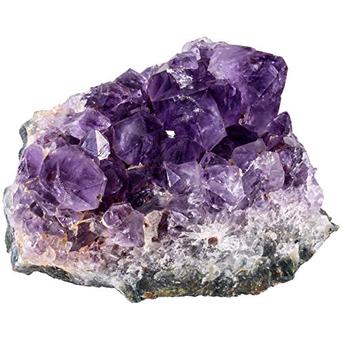 KYEYGWO Natürlichen Amethyst Drusensegment Rohstück, Unregelmäßige Naturstück Dekorative Steine Drusenstück, Reiki Heilung Kristall Cluster Specimen Edelstein Fengshui Ornamente von KYEYGWO