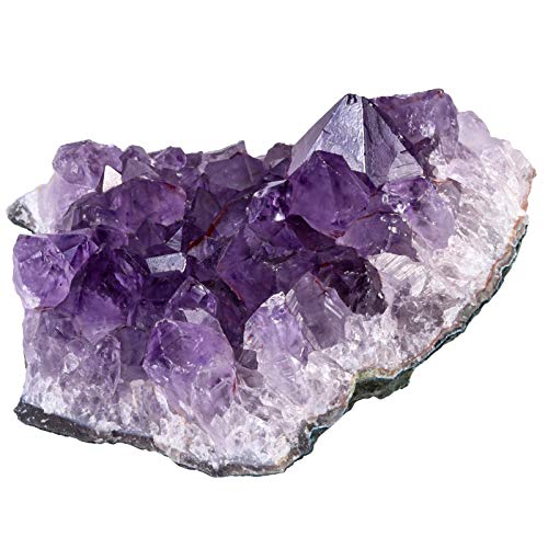 KYEYGWO Natürlichen Amethyst Drusensegment Rohstück, Unregelmäßige Naturstück Dekorative Steine Drusenstück, Reiki Heilung Kristall Cluster Specimen Edelstein Fengshui Ornamente von KYEYGWO