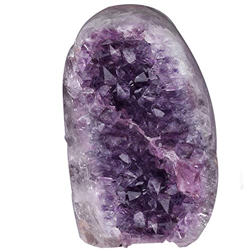 KYEYGWO Natürlichen Amethyst Drusensegment Rohstück, Unregelmäßige Naturstück Dekorative Steine Drusenstück, Reiki Heilung Kristall Cluster Specimen Edelstein Fengshui Ornamente von KYEYGWO