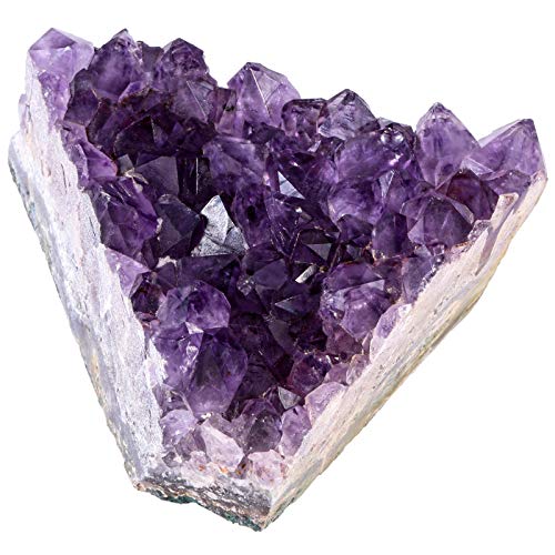 KYEYGWO Natürlichen Amethyst Drusensegment Rohstück, Unregelmäßige Naturstück Dekorative Steine Drusenstück, Reiki Heilung Kristall Cluster Specimen Edelstein Fengshui Ornamente von KYEYGWO