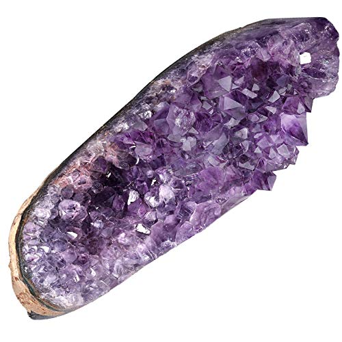 KYEYGWO Natürlichen Amethyst Drusensegment Rohstück, Unregelmäßige Naturstück Dekorative Steine Drusenstück, Reiki Heilung Kristall Cluster Specimen Edelstein Fengshui Ornamente von KYEYGWO