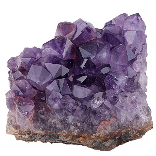 KYEYGWO Natürlichen Amethyst Drusensegment Rohstück, Unregelmäßige Naturstück Dekorative Steine Drusenstück, Reiki Heilung Kristall Cluster Specimen Edelstein Fengshui Ornamente von KYEYGWO