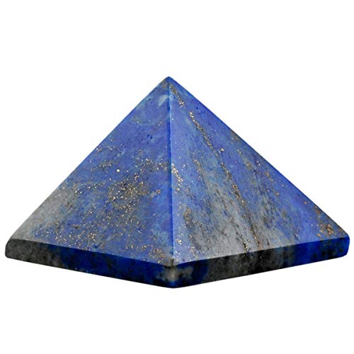 KYEYGWO Reiki Heilung Kristall Pyramide Edelstein, Energie Heilstein Pyramiden Fengshui Figuren für Spirituelle Meditation und Home Decoration, Lapis Lazuli von KYEYGWO