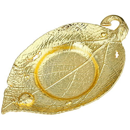 KYEYGWO Vintage Metall Getränk Untersetzer Dekorative Platte Tischsets Kerzenhalter Teetasse Set, 3er Set Gelb Blatt KYEYGWO Vintage Metall Getränk Untersetzer Dekorative Platte Tischsets Kerzenhalter Teetasse Set, 3er Set Gelb Blatt von KYEYGWO