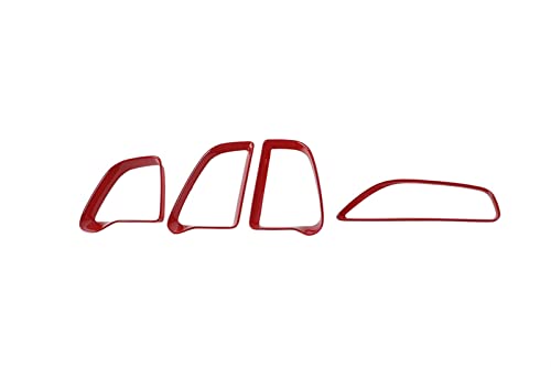 KYGFG Für Dodge Für Challenger 2015-2022 Innenausstattung Auto Zentralsteuerung Innenklimaanlage Outlet Vent Cover Dekorationsleiste (Farbe : Red 4Pieces) von KYGFG