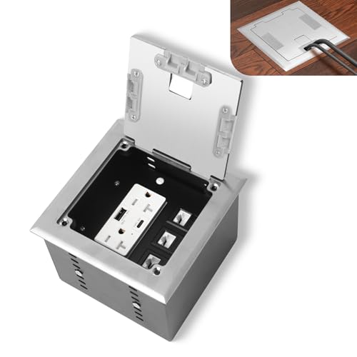 KYHSHJ Flaches verstecktes Einbausteckdosen-Set mit 2 x 20 A Buchsen, 4,8 A, 1 USB-A-Anschlüssen und 1 USB-C-Anschluss + RJ45-Datacom-Buchse mit 3 Anschlüssen. Innenhöhe verstellbar KYHSHJ Flaches verstecktes Einbausteckdosen-Set mit 2 x 20 A Buchsen, 4,8 A, 1 USB-A-Anschlüssen und 1 USB-C-Anschluss + RJ45-Datacom-Buchse mit 3 Anschlüssen. Innenhöhe verstellbar von KYHSHJ