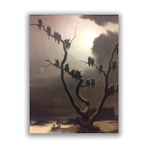 Geister auf einem Baum von Franz Sedlacek-Berühmte Wandkunstdrucke Druck auf Leinwand Poster ölgemälde Leinwandbilder für Wohnzimmer50x70cm Rahmenlos von KYIMO