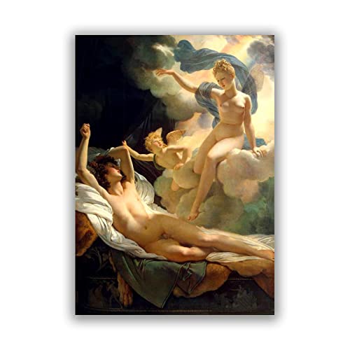 KYIMO Morpheus und Iris von Pierre-Narcisse Guerin Berühmte Wandkunstdrucke Bild druck auf Leinwand Ölgemälde Leinwandbilder für Wohnzimmer 30 x 44 cm Rahmenlos von KYIMO