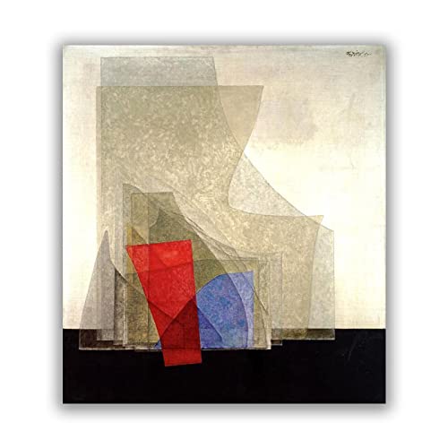 KYIMO Zerbrochenes Glas von Lyonel Feininger Berühmte Wandkunstdrucke Bilder druck auf Leinwand Leinwandbilder für Wohnzimmer 80 x 88 cm Rahmenlos von KYIMO