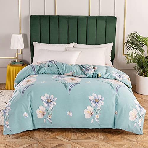 KYKHT Bettwäsche Bettbezug 150 x 200 cm - Bettbezug mit Buntem Blütenblatt, Bettbezug-Set mit Reißverschluss, für Zwillingsbettbezüge von KYKHT