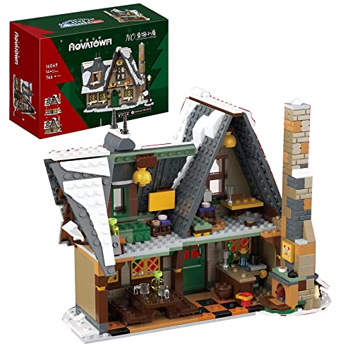 KYLN Weihnachten Lebkuchenhaus für Lego Weihnachten 2022, Weihnachtsdeko Modular Haus Weihnachtssets Weihnachten Haus Bausatz Kompatibel mit Lego Lebkuchenhaus von KYLN